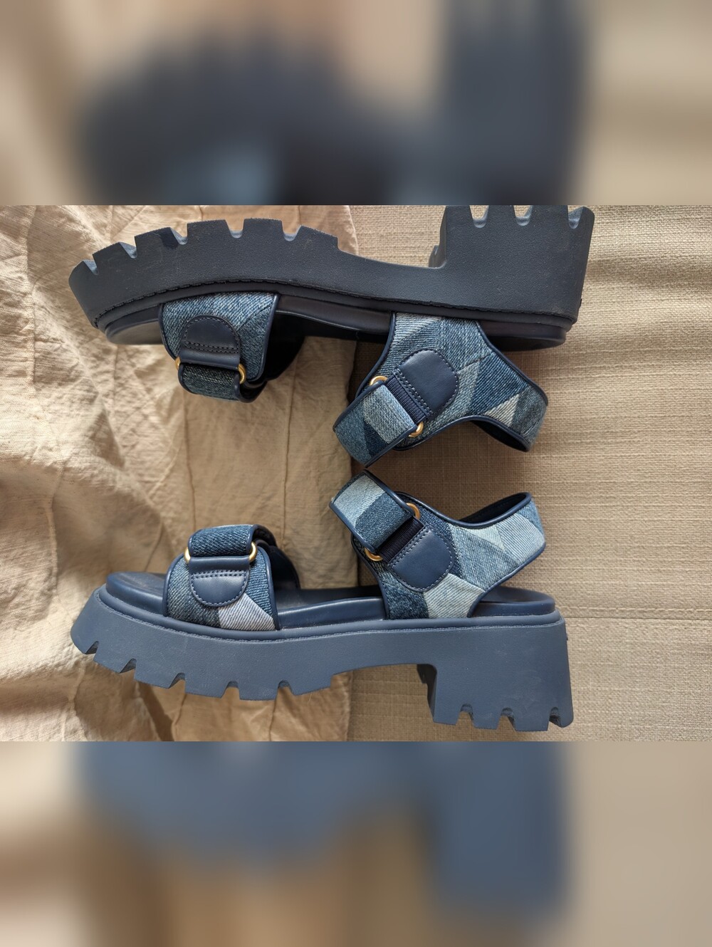 Coach Brynn Patchwork Platform Sandal - Picture 11 of 11